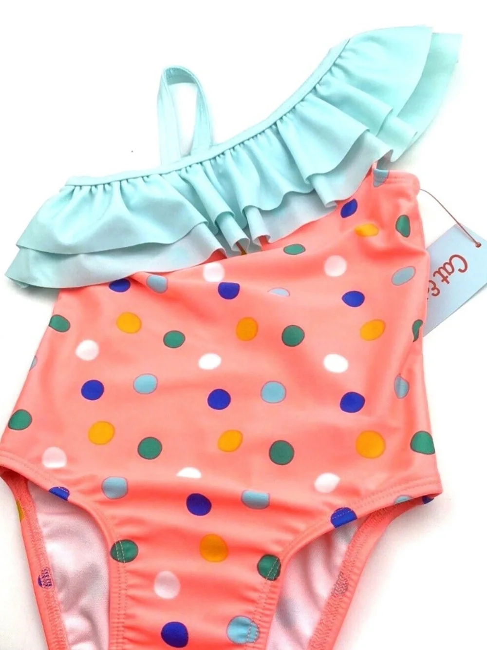 Cat & Jack Toddler Swimwear Bathing suit Size 2T Girl baby polka dot summer
